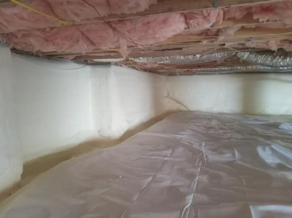 Crawl space encapsulation with closed-cell spray foam for Metal Roof Coating in Palm Beach